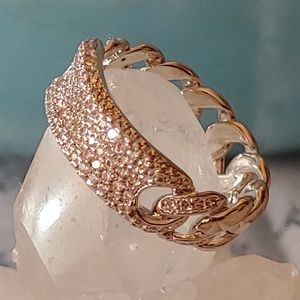 🆕💍💎Cubic Zirconia Silvertone Chain Sz 7💍